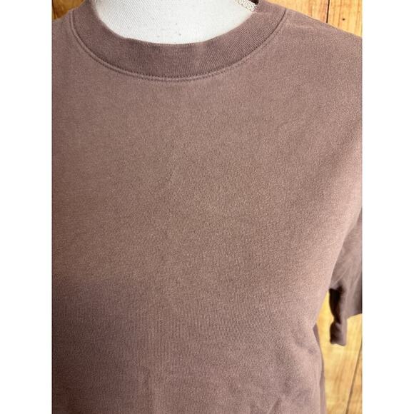Abercrombie & Fitch Cropped Tshirt Mocha Brown Women's Size S - Picture 3 of 8